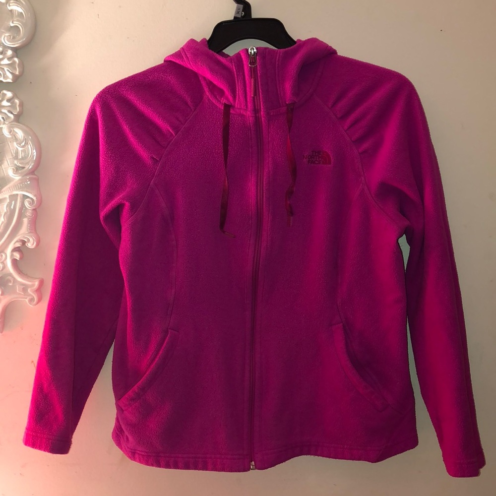 Fuchsia north face hoodie